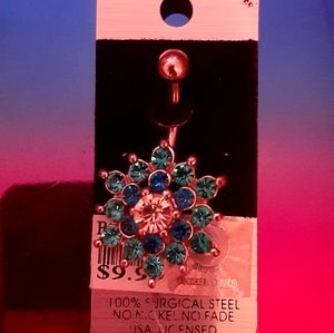 Jeweled bellybutton ring